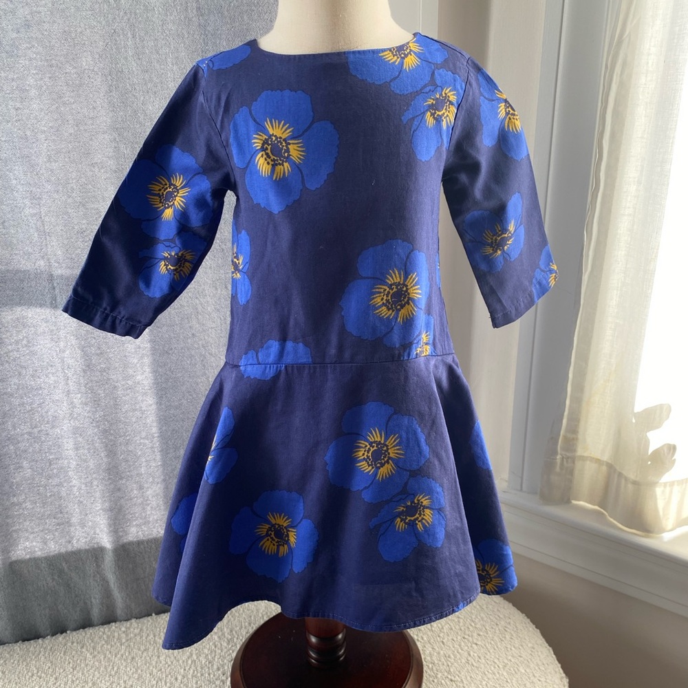 Tea Collection Himalayan Poppy Navy/Blue Party Dress